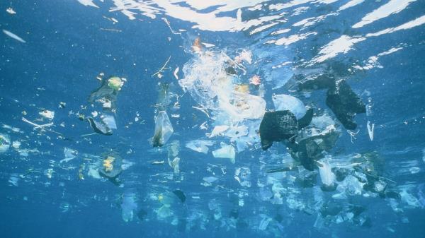 Plastic in ocean