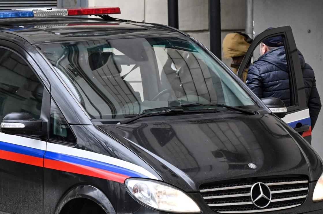 Evan Gershkovich, a Wall Street Journal reporter detained in Russia on suspicion of spying for the U.S., is escorted out of the Lefortovsky court in Moscow, Russia, March 30, 2023. (AFP Photo)