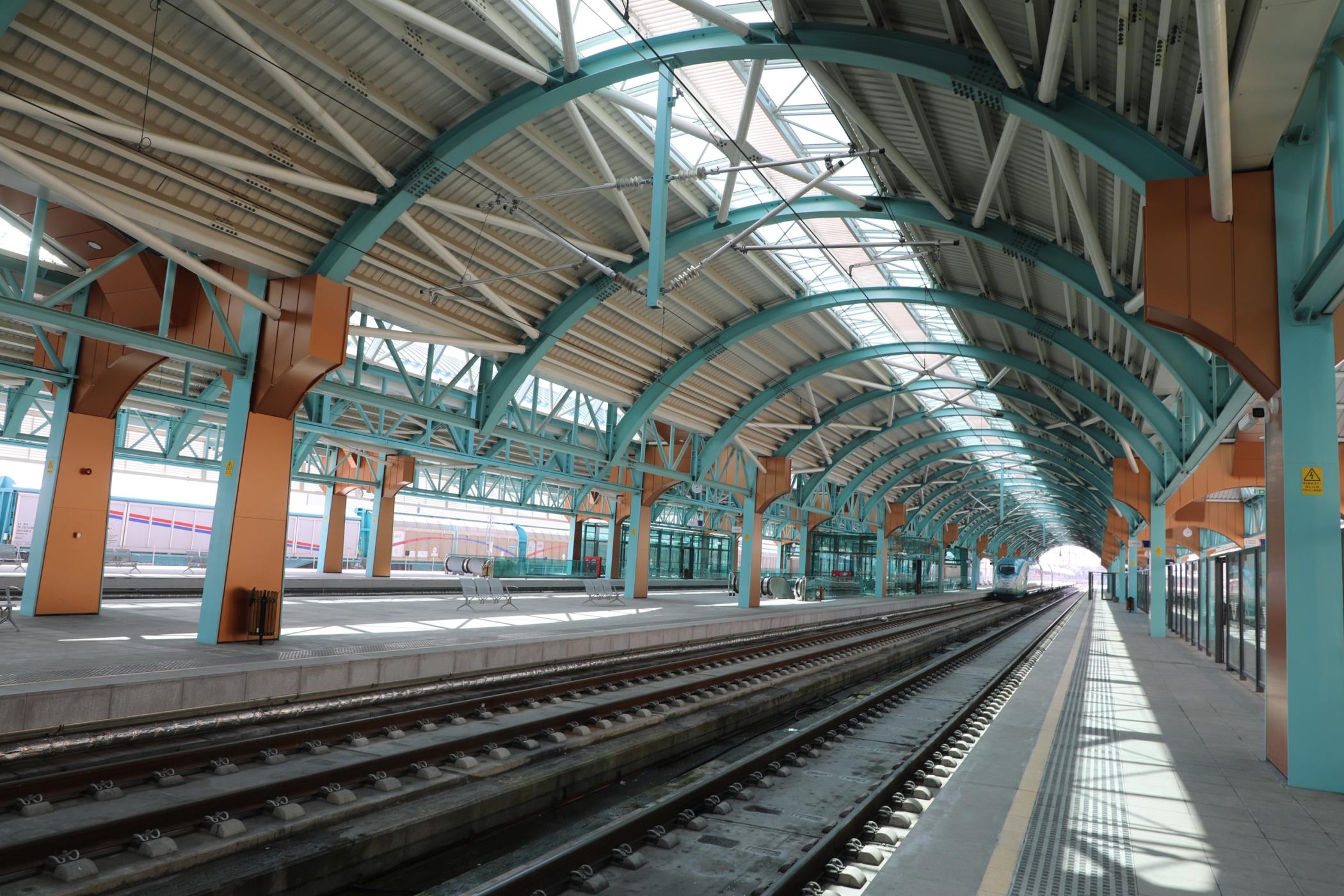 A view shows Sivas station in the Ankara-Sivas high-speed train (YHT) line, in Sivas, Türkiye, April 11, 2023. (AA Photo)