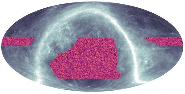 ACT map covers one quarter of the sky