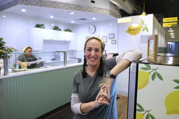 Nicole Nassif, the owner of Imee's Mediterranean Kitchen, is seen at the downtown Chicago restaurant on Thursday, Feb. 2, 2023.