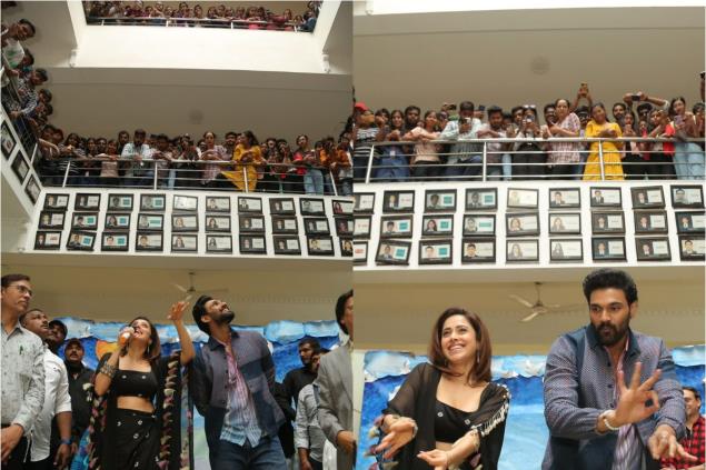 Nushrratt Bharuccha, Sreenivas Bellamko<em></em>nda Dance With Fans in Indore Ahead of Chatrapathi Release